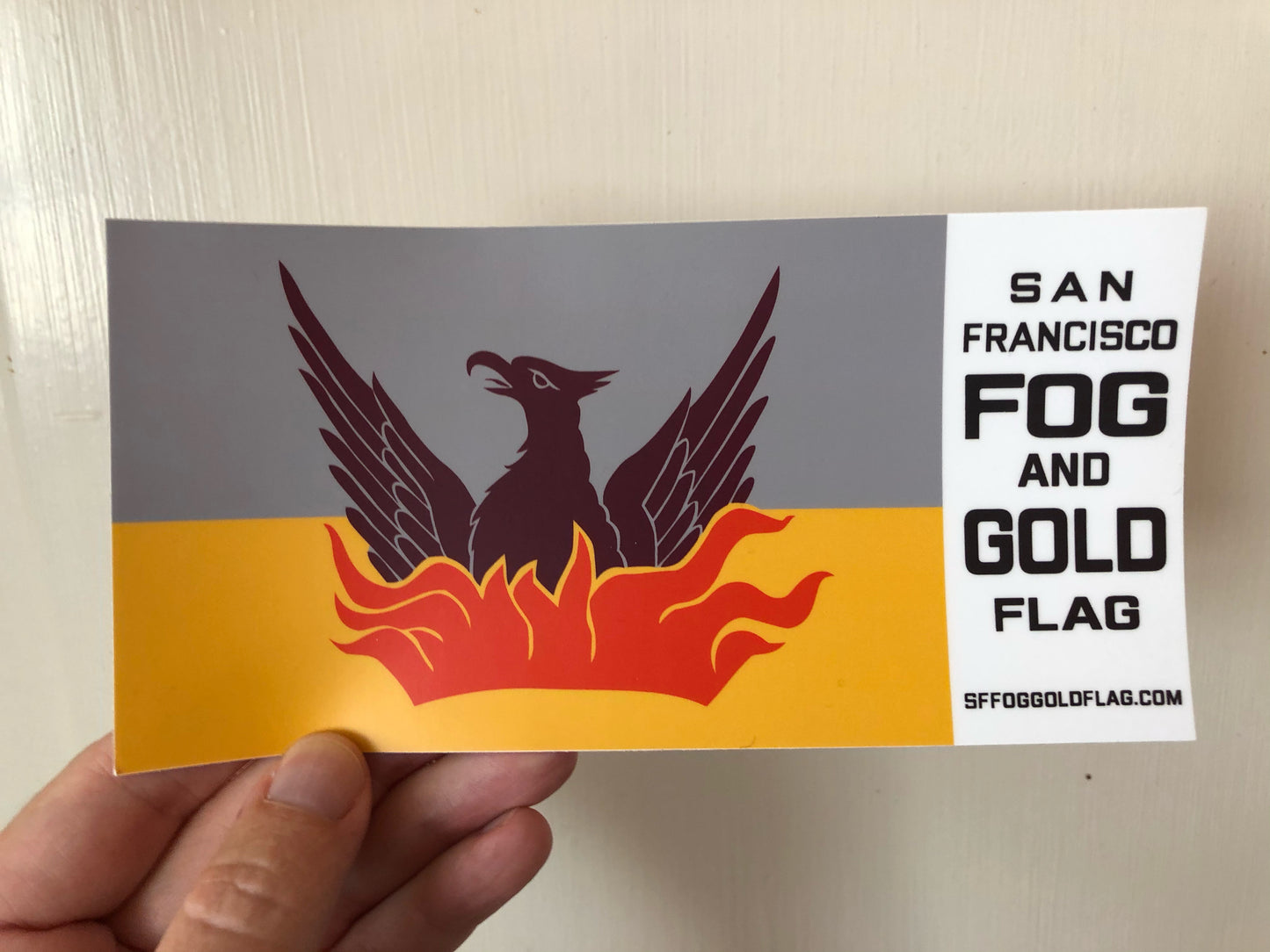 San Francisco Fog & Gold Flag bumper sticker